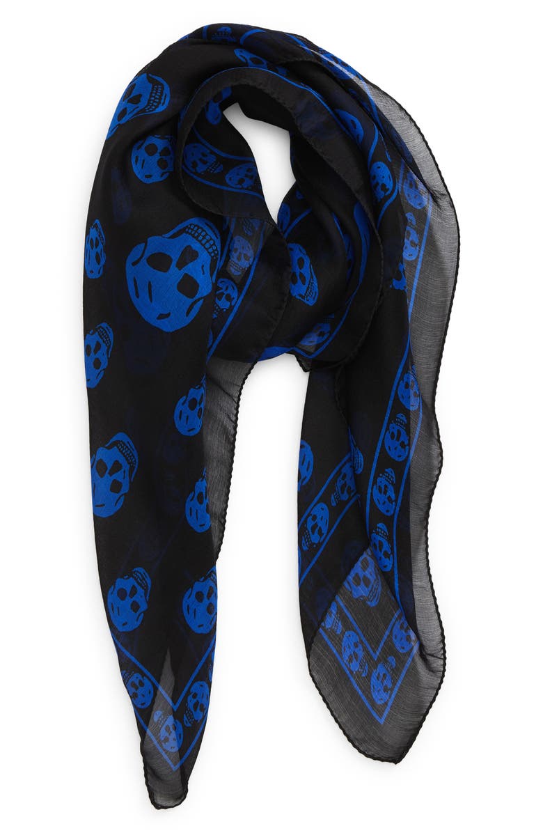 McQueen Alexander McQueen Skull Silk Scarf, Alternate, color,