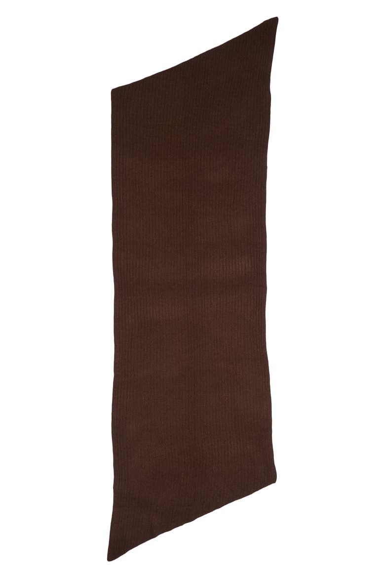 Rib Cashmere Travel Wrap, Alternate, color, BROWN BITTER