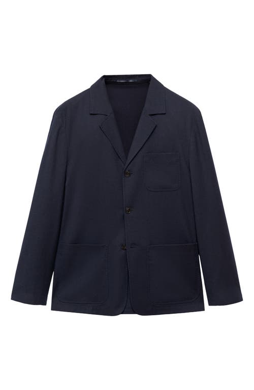 Mango Men's Virgin Wool Eu Slim-fit Suit Blazer In Dark Navy