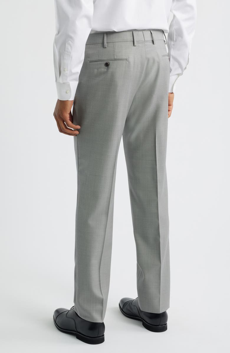 Zanella Parker Flat Front Wool Dress Pants, Alternate, color, Light Grey
