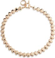 Open Edit Domed Metal Collar Necklace