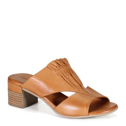 POTTER EE Leather Slip On Mule Heel