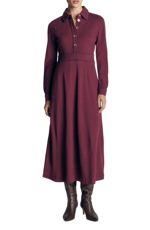 Etta Piping Detail Ponte Dress