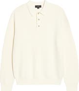 Vince Heirloom Shaker Long Sleeve Polo Sweater
