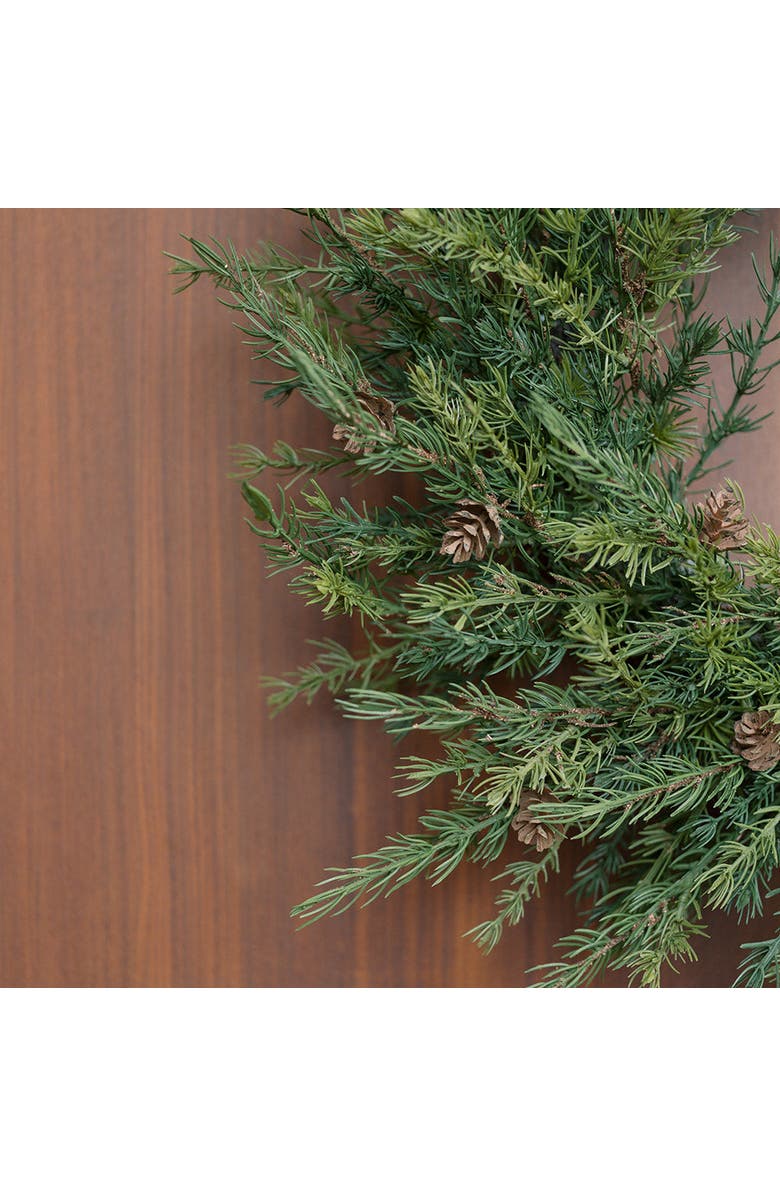 CG Hunter 28" Artificial Pine Wreath with Pinecones, Alternate, color, Green