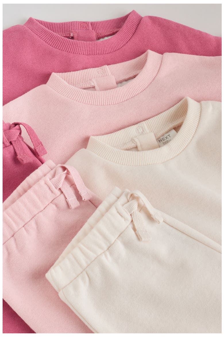 Kids' 6-Piece Sweatshirt & Joggers Set, Alternate, color, PINK