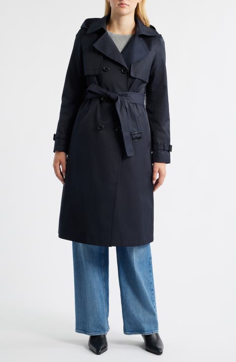 Double Breasted Belted Trench Coat