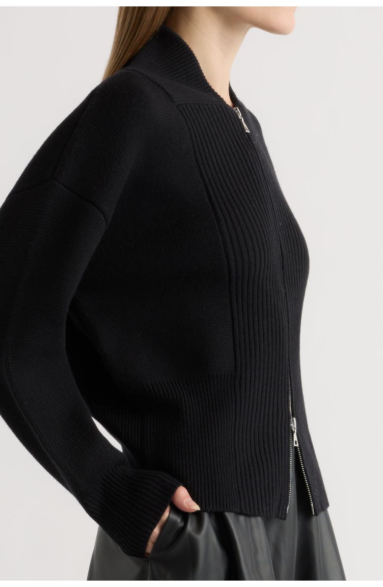 Modern Citizen Manning Organic Cotton-Wool Zip Cardigan, Alternate, color,