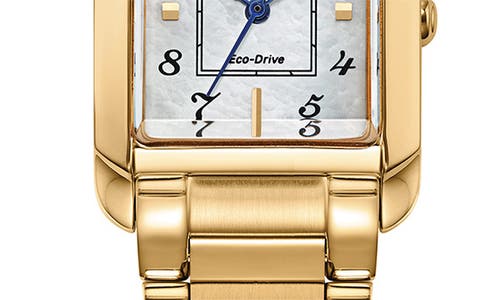 Citizen Bianca Womens Gold Tone Stainless Steel Bracelet Watch Ew5602-57d In Gold