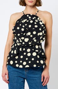 CIEBON Vietta Ruffle Peplum Camisole