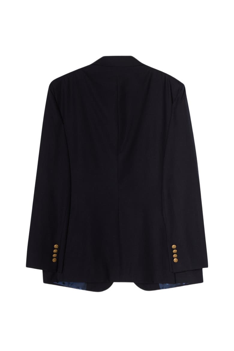 Booth Single Breasted Brushed Wool Blazer, Alternate, color, Navy