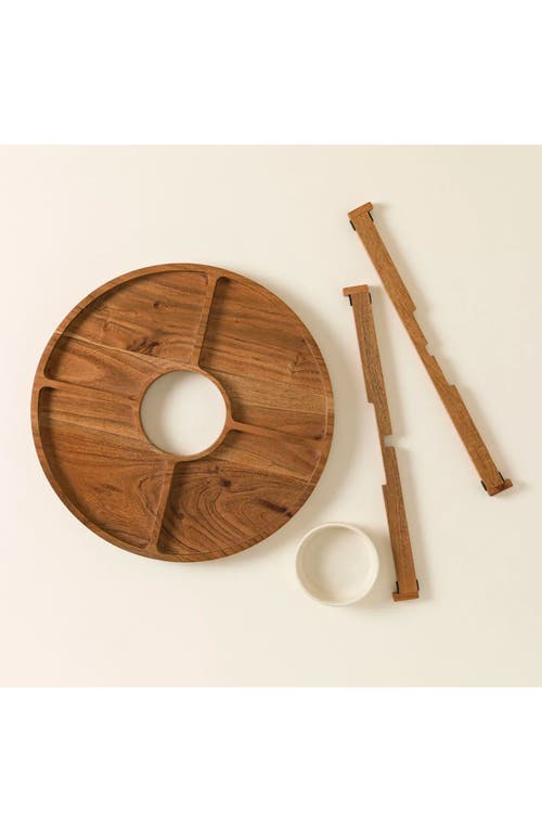 Uncommon Goods Flip & Dip Double-sided Serving Board In Brown
