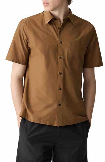 Theory Noll Soft Lawn Short Sleeve Button-Up Shirt