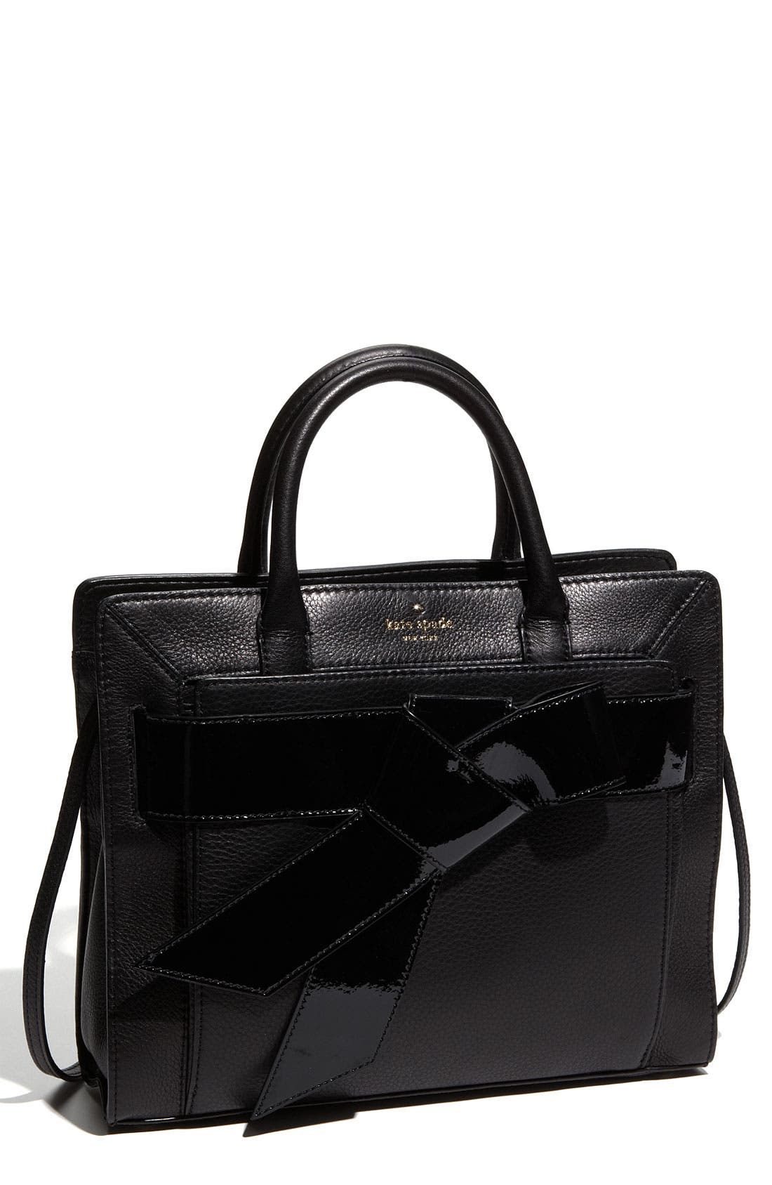 'bow valley - rosa' satchel, Main, color, BLACK
