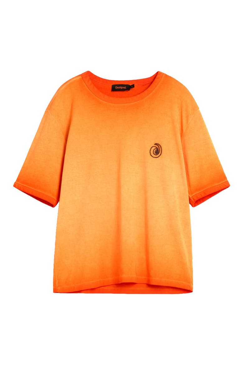 Gradient Cotton T-Shirt, Alternate, color, ORANGE