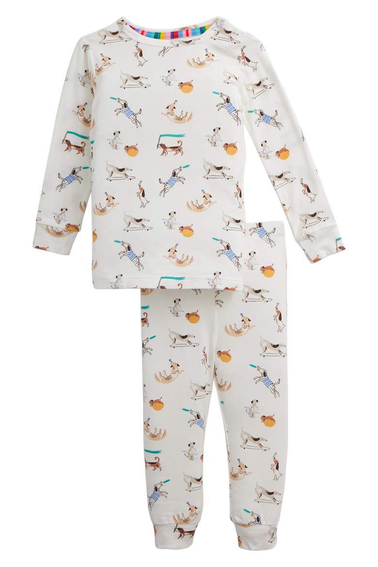 Kids' Howlarious Fitted Two-Piece Pajamas, Main, color, WHITE