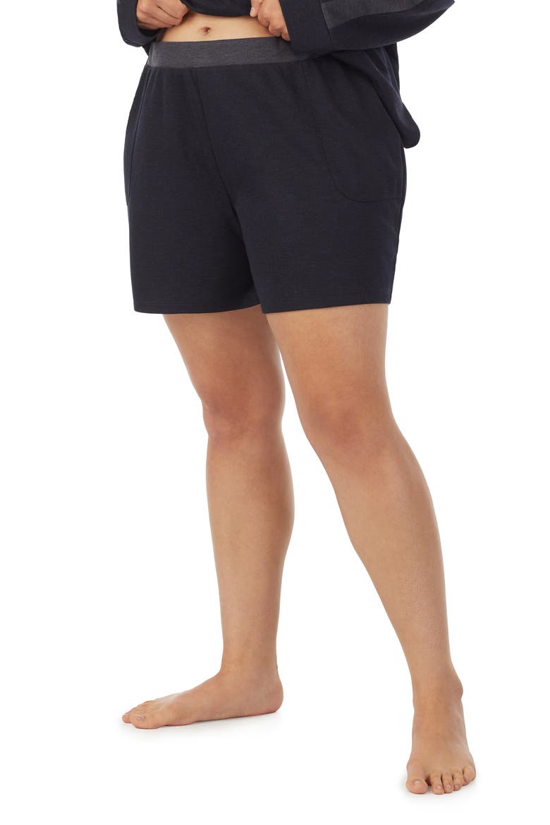 Refinery 29 Boxer Sleep Shorts, Alternate, color, BLACK
