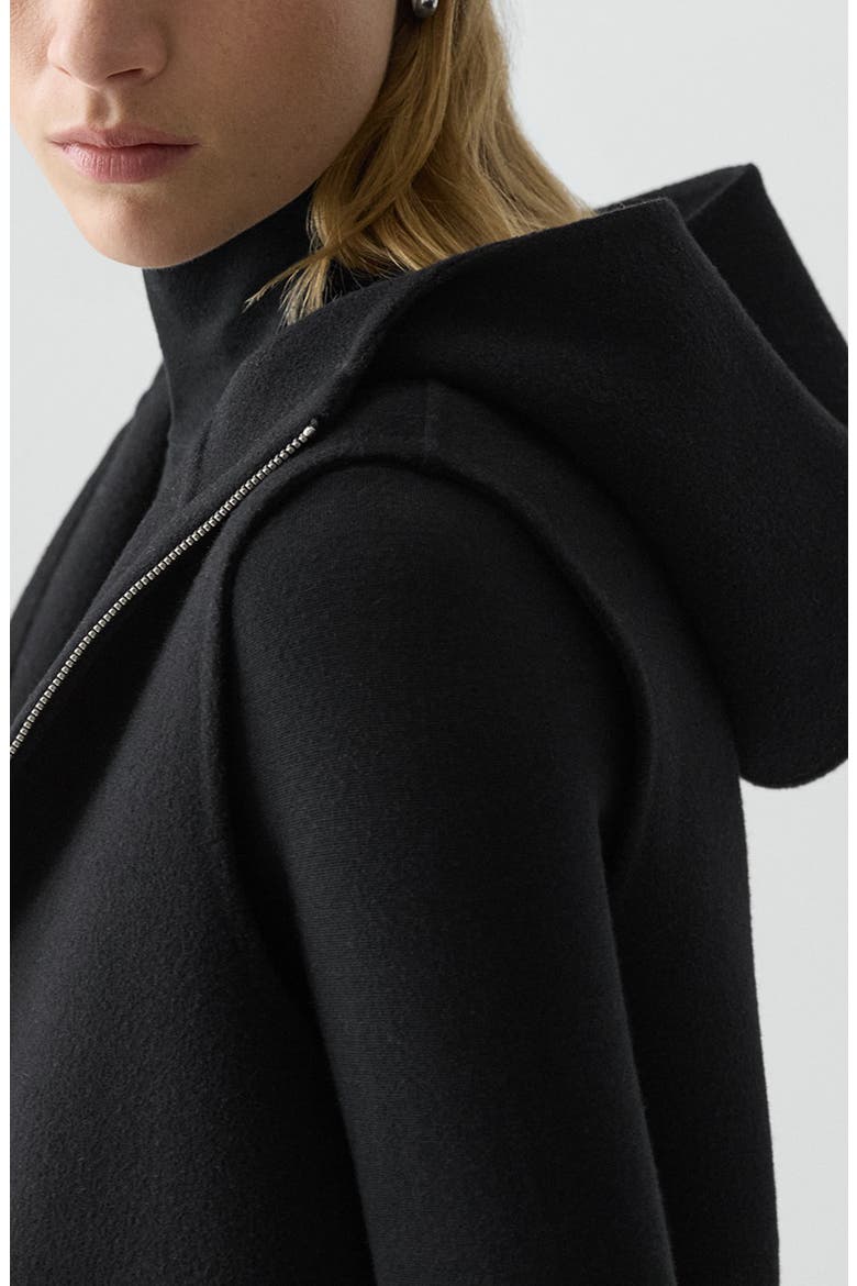 Wool & Cashmere Hooded Vest, Alternate, color, BLACK - 001