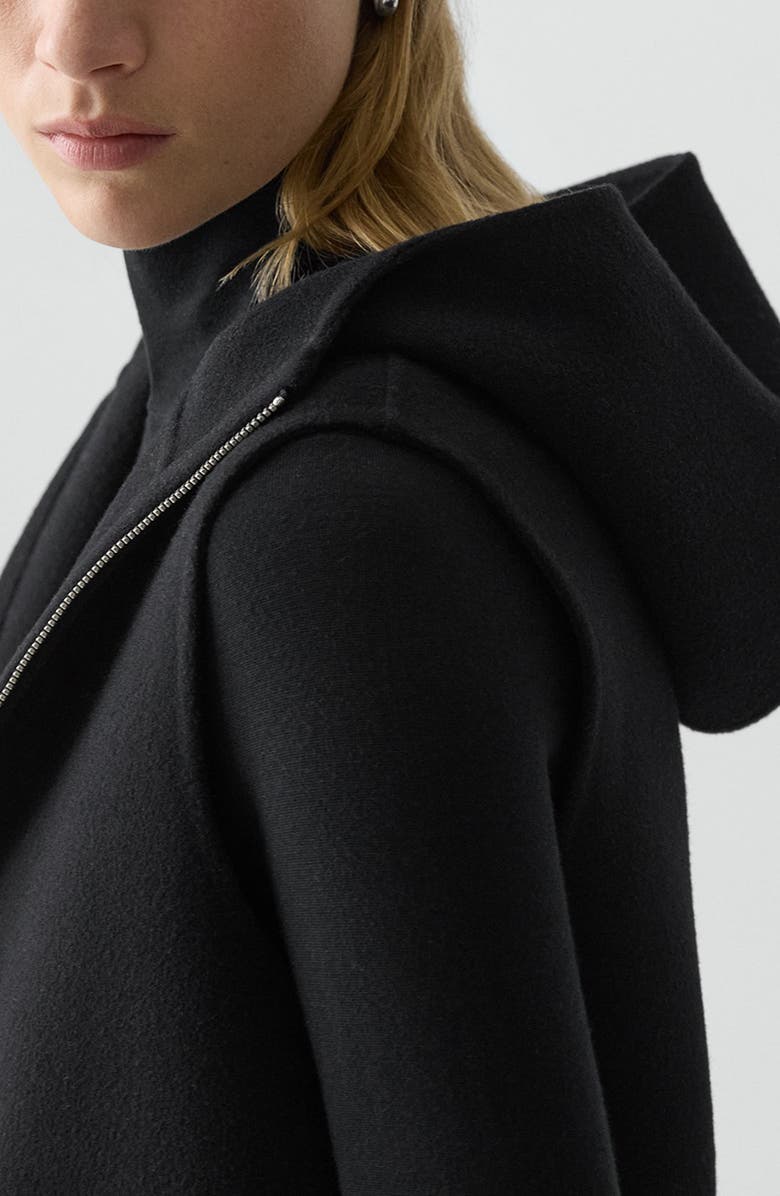 Theory Wool & Cashmere Hooded Vest, Alternate, color, Black - 001