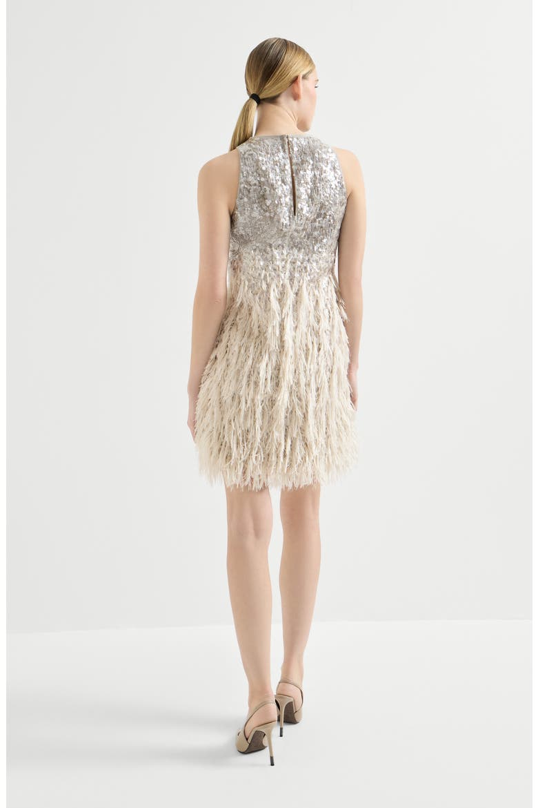 Dazzling dégradé mini dress, Alternate, color, Grey
