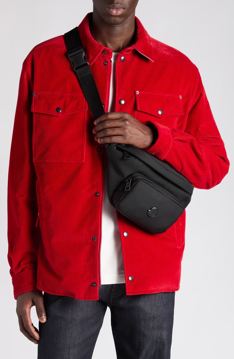 Moncler Durance Water Repellent Belt Bag, Alternate, color, Black