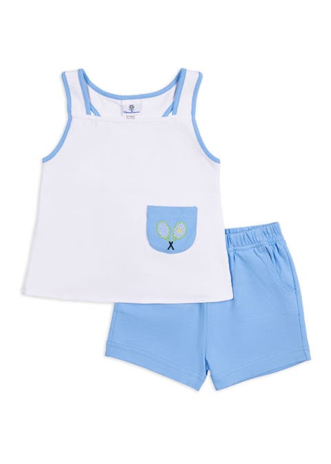 Knit Short Set With Tennis Rackets