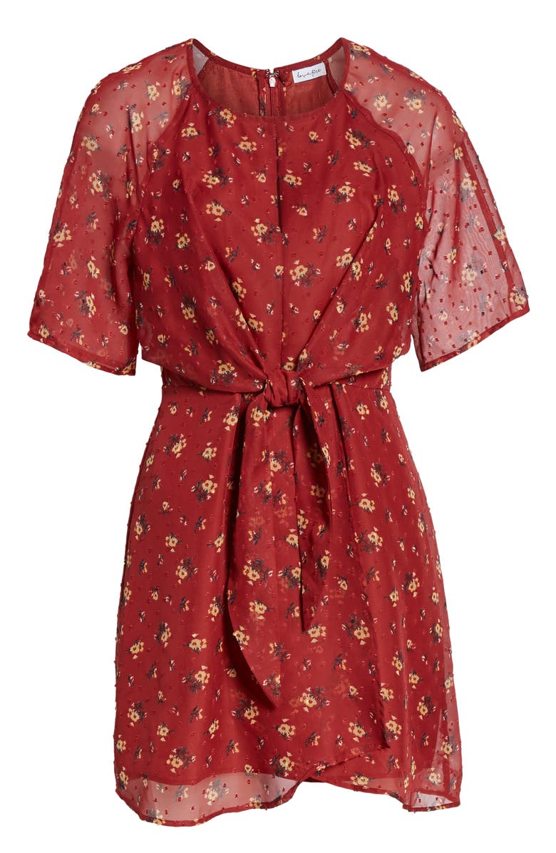 Love, Fire Floral Print Dress, Alternate, color, 