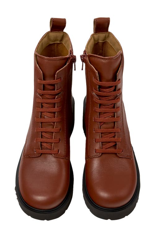 Camper 54mm Milah Lace-up Platform Boots In Red
