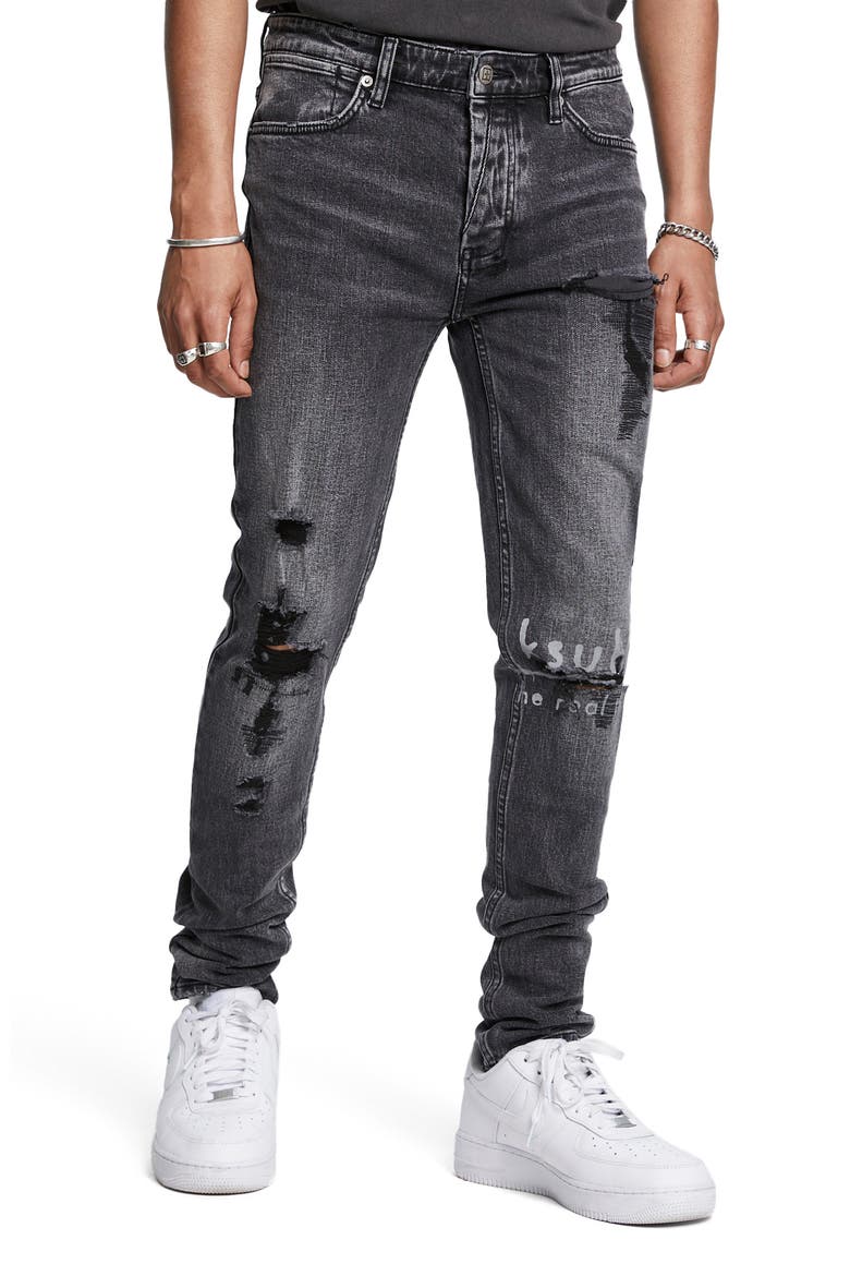 Van Winkle Angst Trashed Real Straight Leg Jeans, Main, color, DENIM