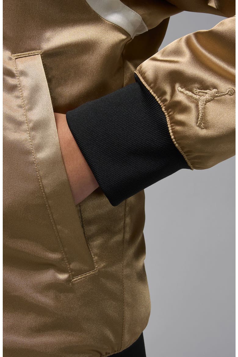 MVP Stretch Satin Varsity Jacket, Alternate, color, DESERT CAMO/ SAIL