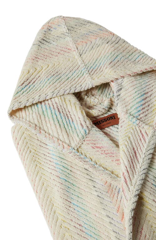 Missoni Home Harmony Chevron Cotton Terry Bathrobe In Multicoloured