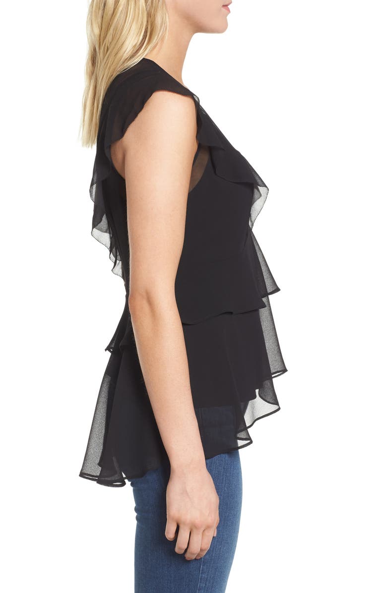 Chelsea28 High/Low Chiffon Top, Alternate, color, 