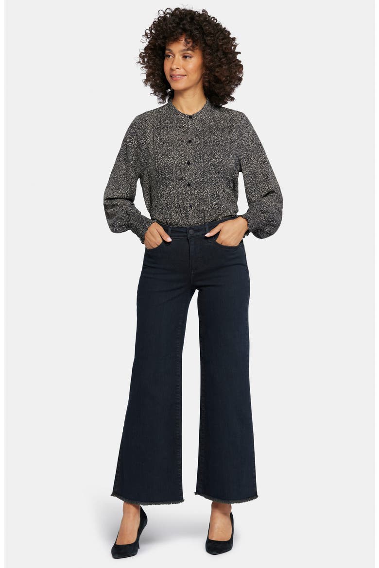 Teresa High Waist Raw Hem Ankle Wide Leg Jeans, Alternate, color, HUNTLEY
