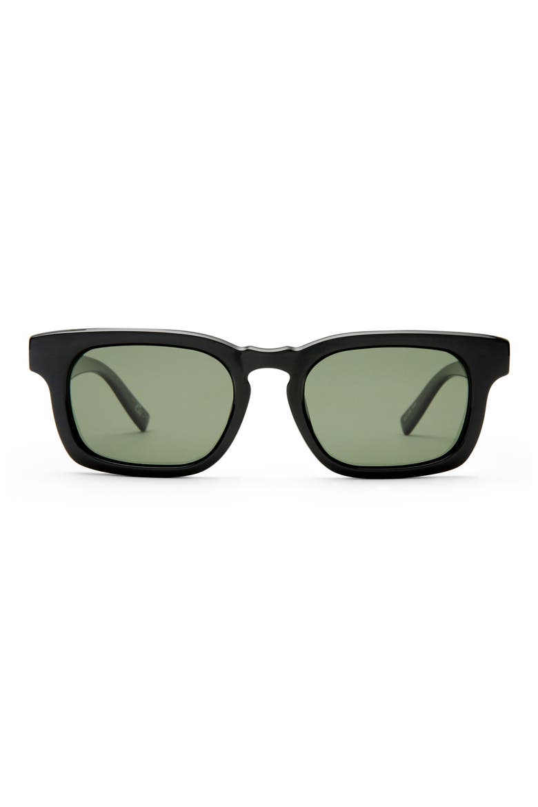 Iceman 52mm Polarized Square Sunglasses, Main, color, BLACK / KHAKI MONO POLARIZED