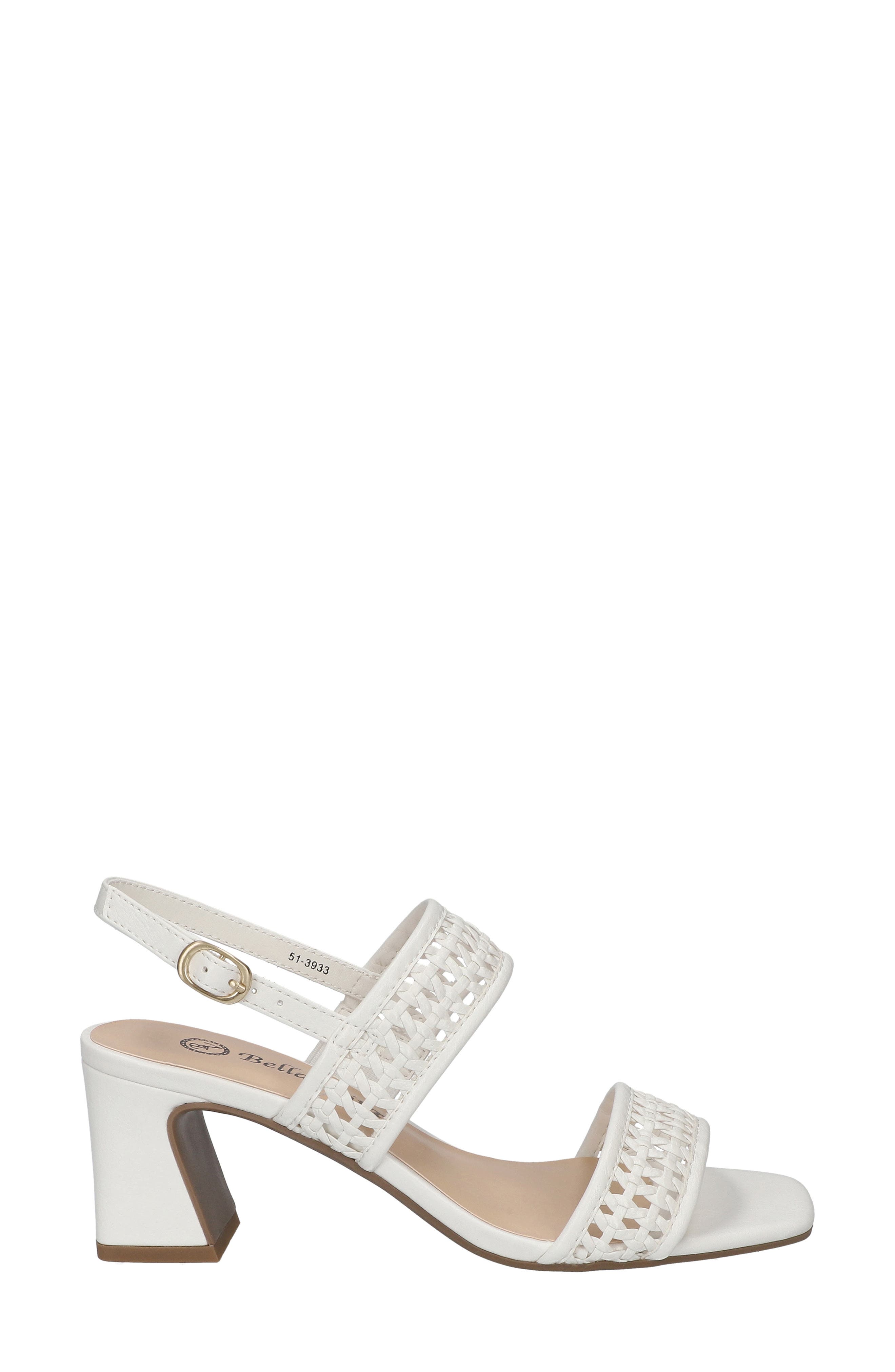 Xannon Block Heel Slingback Sandal, Alternate, color, WHITE