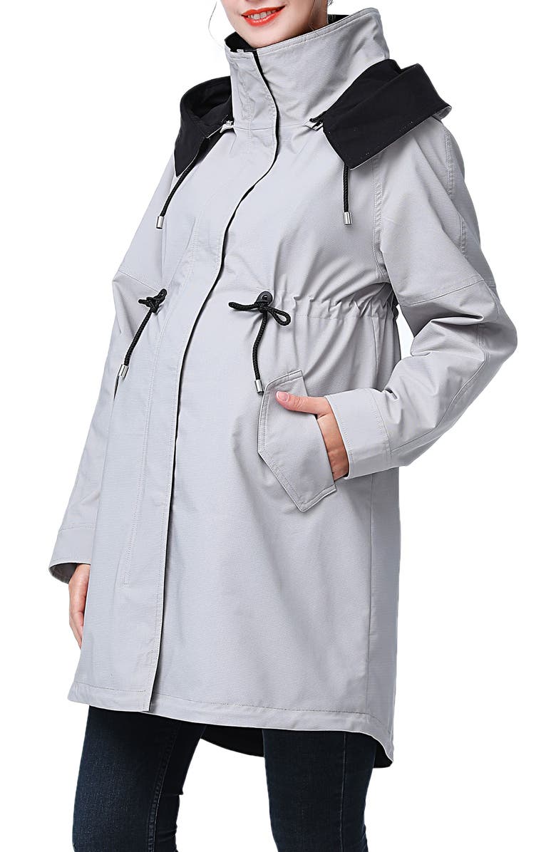 Kimi and Kai Aino Water Repellent Maternity Parka with Removable Hood, Alternate, color, 