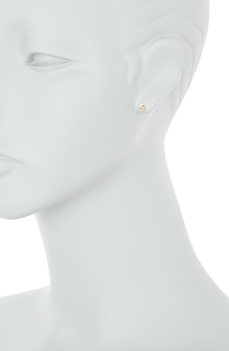 EF Collection 14K Yellow Gold Baby Gem Diamond Stud Earrings - 0.01 ctw, Alternate, color, 