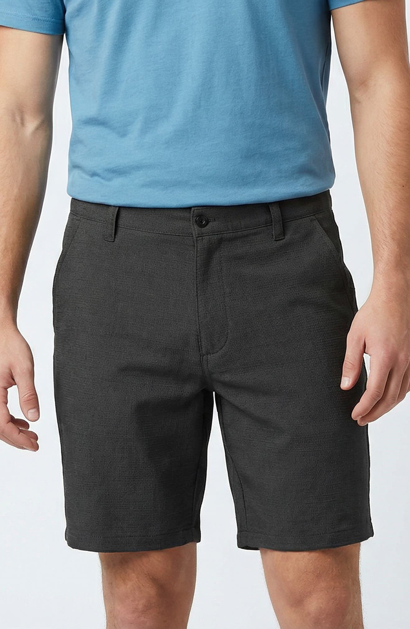 BURNSIDE Cotton & Linen Blend Chino Shorts