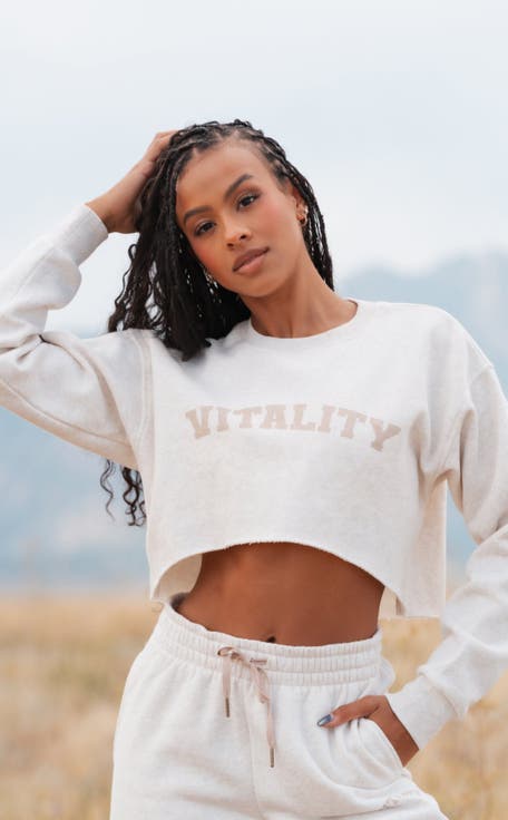 Cozy Raw Hem Crop