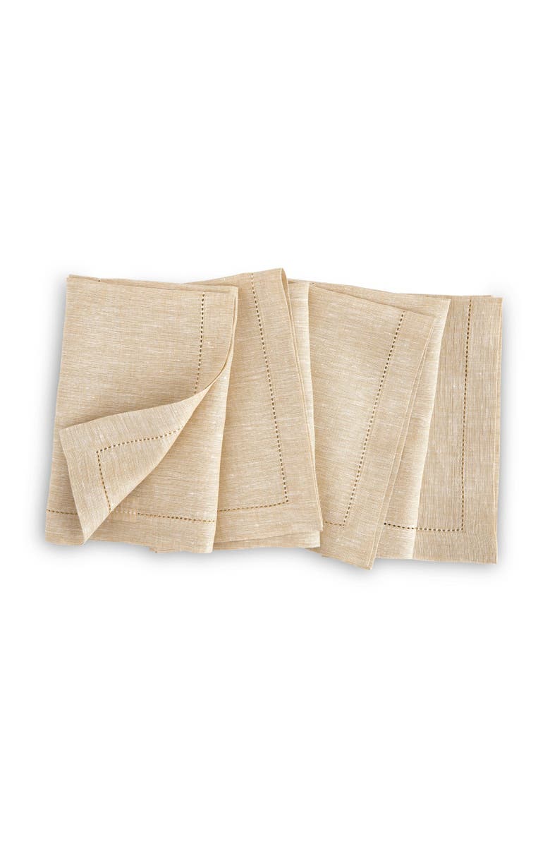 Solino Home Linen Dinner Napkins - Milan, 20" x 20" Inch, Main, color, Champagne Beige