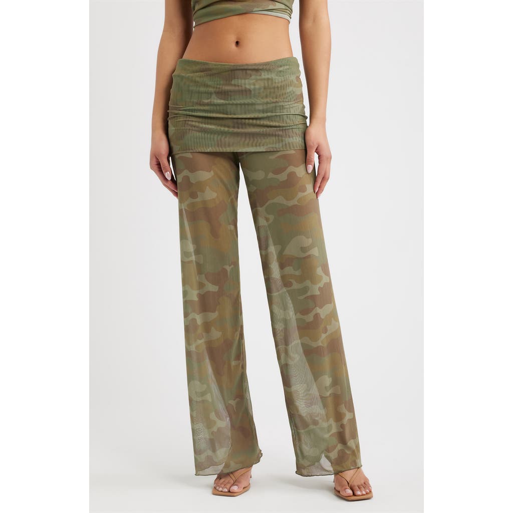 Bella Venice Addison Mesh Pants in Camo at Nordstrom, Size X-Small