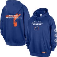 Nike Men's Nike Blue New York Knicks Courtside Club Premium Hoodie