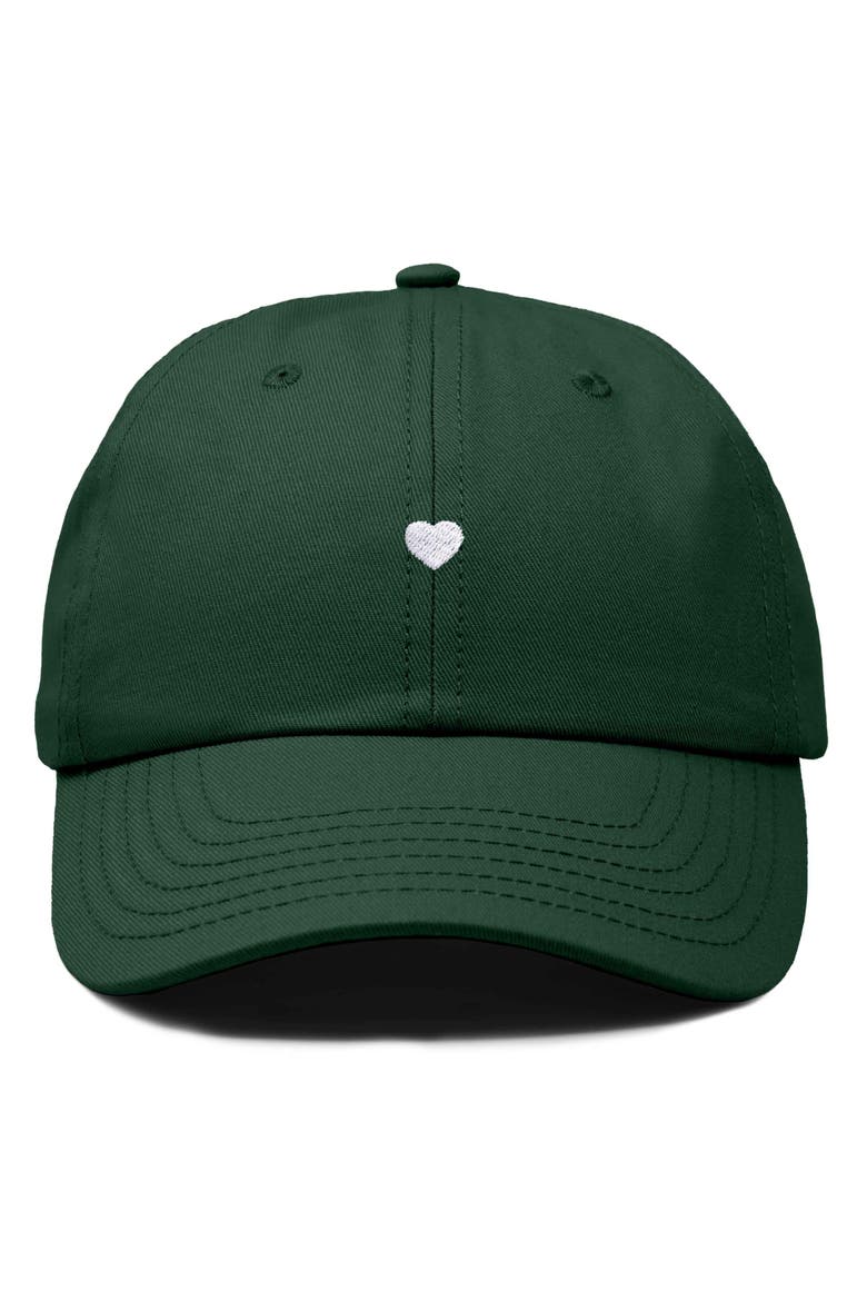 Lil Heart Dad Cap, Main, color, Dark Green