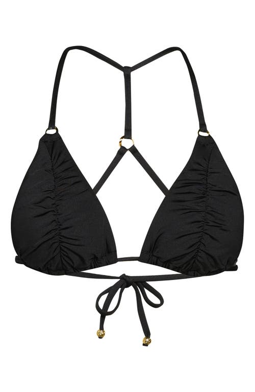 Sunshine 79 Triangle Slider Bikini Top In Black