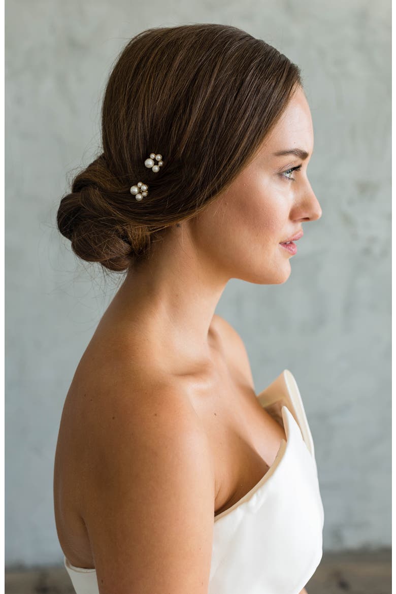 Giada Set of 2 Hair Pins, Main, color, GOLD