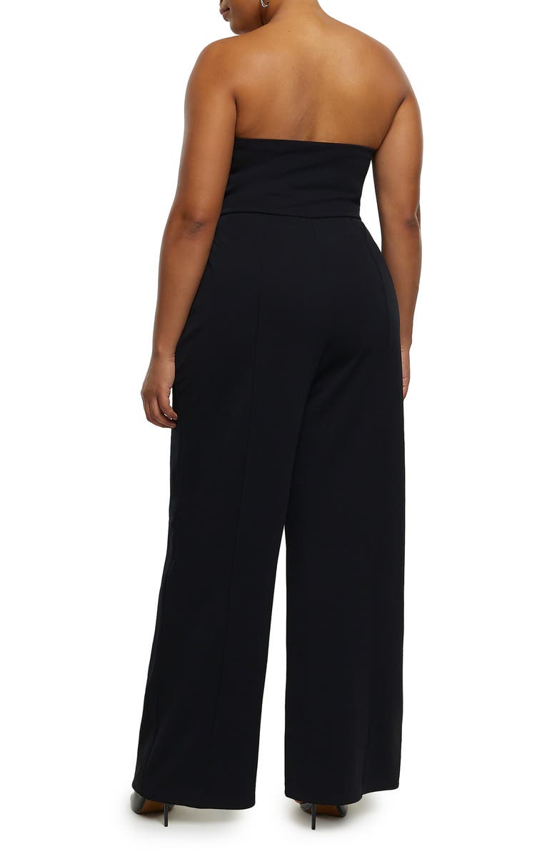 River Island Off the Shoulder Wide Leg Jumpsuit, Alternate, color, 