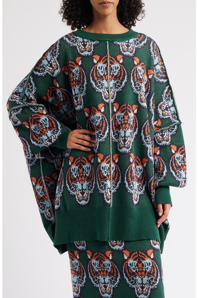 Wild Thing Oversize Sweater, Main, color, GREEN