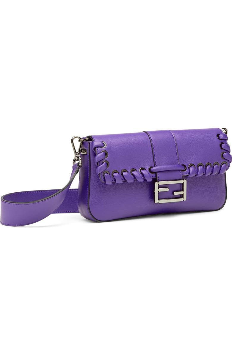 Fendi 'Dolce' Calfskin Leather Baguette, Alternate, color,