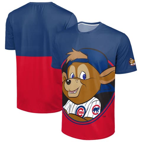 Men's FOCO Royal/Red Chicago Cubs Big Logo Mascot T-Shirt