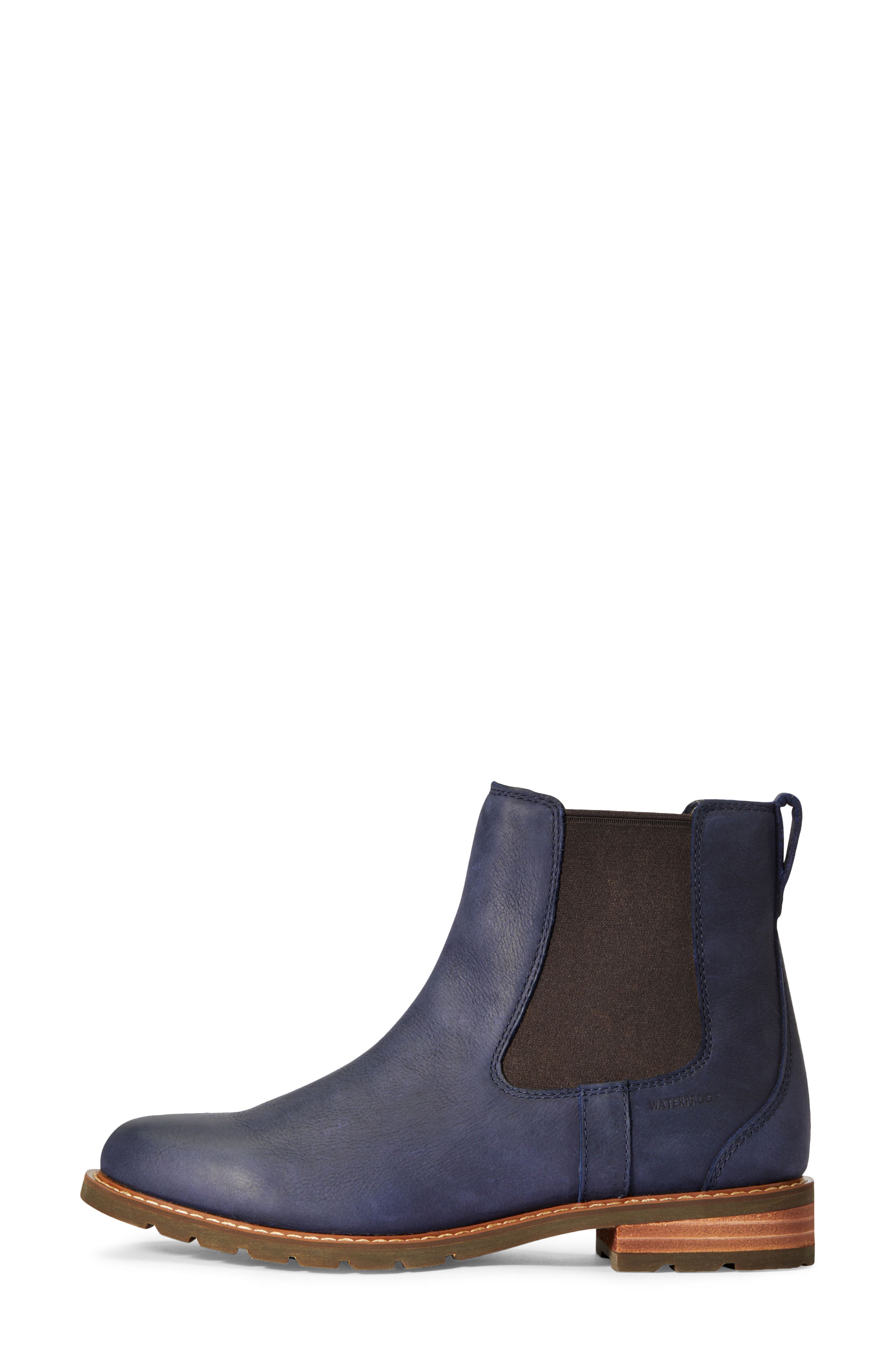 Wexford Waterproof Chelsea Boot, Alternate, color, NAVY LEATHER